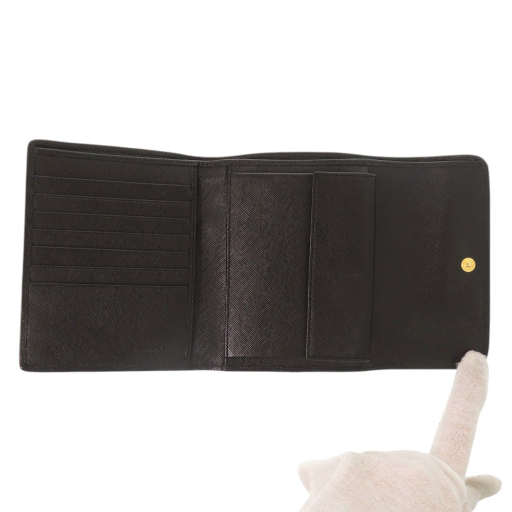 新品同様 プラダ トライアングルロゴ 1M0170 ゴールド金具 テスート