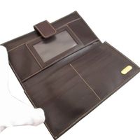 美品 フェンディ ズッカ柄 30806 キャンバス レザー ブラウン 茶 W 