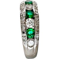 15号 エメラルド 0.37ct ダイヤモンド 0.60ct リング・指輪 Pt900 