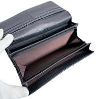610 クロコ かぶせタイプ マット 長財布 ブラック | 日本二手精品 