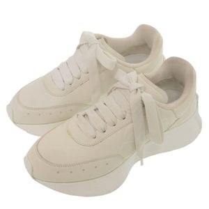 Excellent condition Alexander McQueen Sprint Runner lace-up sneakers, 687995WIC94, size 36 (Japanese size 23cm), lambskin and rubber, white. Shoes 1662 [Used] Alexander McQueen