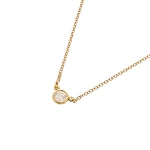 미품 티파니 바이자야드 K18YG 750YG 다이아몬드 옐로우 골드 목걸이 쥬얼리 0057【중고】TIFFANY&Co.