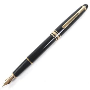 양품▼ MONTBLANC 몽블랑 마이스터스튁 클래식 펜촉 14K F니브 화이트 스타 만년필 블랙 골드 독일제 남성