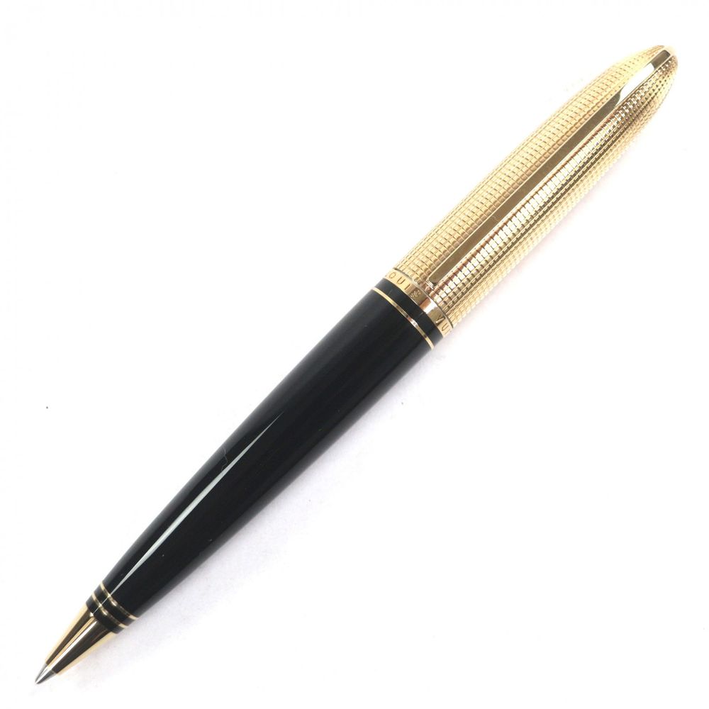 全新 ▼LOUIS VUITTONN76602 Dock Lacquer Twist 原子筆，黑色和金色，法國製造，男士，書寫功能已確認。