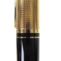 全新 ▼LOUIS VUITTONN76602 Dock Lacquer Twist 原子筆，黑色和金色，法國製造，男士，書寫功能已確認。