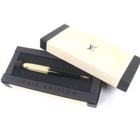 全新 ▼LOUIS VUITTONN76602 Dock Lacquer Twist 原子筆，黑色和金色，法國製造，男士，書寫功能已確認。