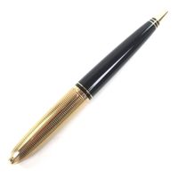 全新 ▼LOUIS VUITTONN76602 Dock Lacquer Twist 原子筆，黑色和金色，法國製造，男士，書寫功能已確認。