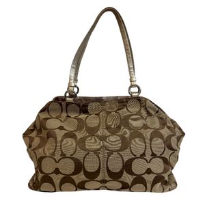 【중고】 COACH 코치 F14863 숄더 시그니처 토트 백 가방 가방 브랜드 숄더 베이지