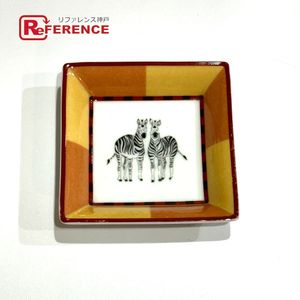 HERMES Ashtray with Striped Horse Design