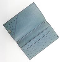 愛馬仕 Agenda Vision 筆記本封套，鴕鳥皮，1997 年，淺藍色，□A，開放式，男女通用。 [二手]