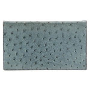 愛馬仕 Agenda Vision 筆記本封套，鴕鳥皮，1997 年，淺藍色，□A，開放式，男女通用。 [二手]