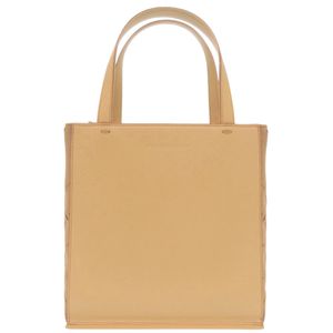 Like New Burberry London Wild Stitch Silver Hardware Leather Suede Beige Bordeaux Handbag 1540 [Pre-owned] BURBERRY