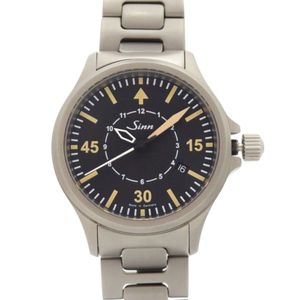Sinn Instruments 856.B-UHR.M Black Stainless Steel Automatic Watch, Black, 1751 [Used]