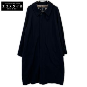 Aquascutum 2274451012 Navy EX Wool Gabardine Balmacaan Coat Size 38 [Used]