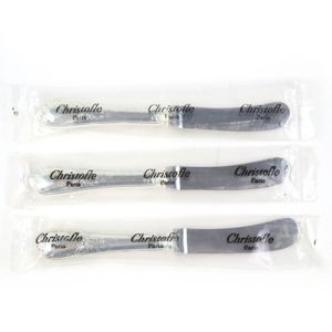 Unused △ Christofle Marly Butter Knife 3-Piece Set, Unopened, Silver Cutlery, Women's/Men's
