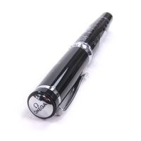 品相極佳 □OMEGA超霸系列登月40週年紀念款帶帽原子筆 文具 黑色銀色 男士筆 書寫流暢