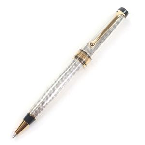 全新 □AURORA SV925 Optima 珠寶系列原子筆，純銀鍍金，總重 40 克，男士，書寫測驗。
