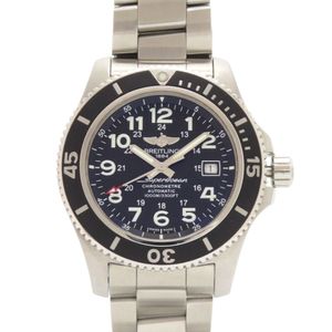Excellent condition Breitling Superocean II 44 A17392D7/BD68 SS Black dial Automatic watch 0114 [Used] BREITLING