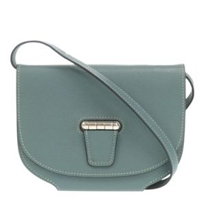 Hermes Mini Conveyor Color Blue □R stamp (2014 production) Silver hardware Shoulder bag Blue 0491 [Used] HERMES