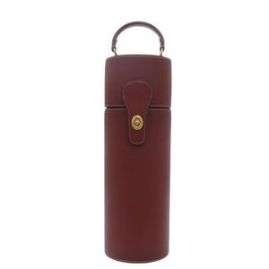 Like New Coach Wine Bottle Case, Leather, Bordeaux Red, 0810 [Used] COACH