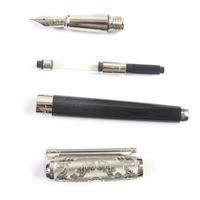 全新未使用商品 ▼ 都邦西部狂野系列 14K 金 M 尖鋼筆 198/1500 黑色 含銀色筆盒 法國製造 男士