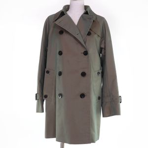 Unused item☆ Aquascutum 5021350101-45 Half Trench Coat with Wool Liner, Khaki, Size 6, Made in Japan, Authentic, Women's