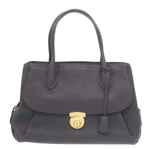 Excellent condition Salvatore Ferragamo leather gray tote bag 0194 [Used] Salvatore Ferragamo