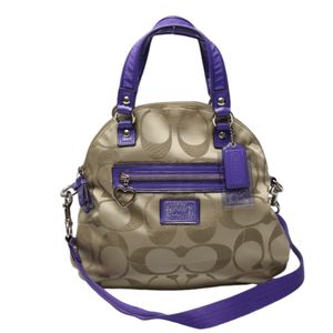 Coach F21713 Signature 2-Way Bag (Handbag/Shoulder Bag)
COACH Bronze x Purple [Pre-owned]