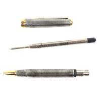 品相極佳 ▼ PARKER 1931492 Sonnet Premium Ciselé GT Twist 原子筆，銀/金，法國製造，男士，書寫流暢