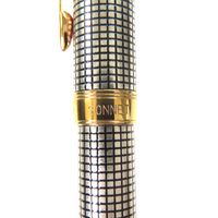 品相極佳 ▼ PARKER 1931492 Sonnet Premium Ciselé GT Twist 原子筆，銀/金，法國製造，男士，書寫流暢