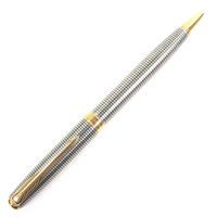 品相極佳 ▼ PARKER 1931492 Sonnet Premium Ciselé GT Twist 原子筆，銀/金，法國製造，男士，書寫流暢
