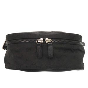 Excellent condition Gucci body bag 5096643 GG nylon black waist bag 1164 [Used] GUCCI