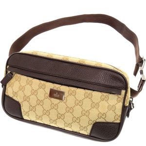 Excellent condition Gucci GG canvas beige- Braun 336672 body bag 0021 [Used] GUCCI Men's