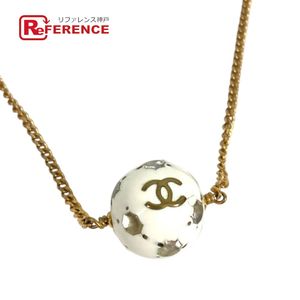 CHANEL 98P Soccer Ball Logo CC Coco Mark Necklace