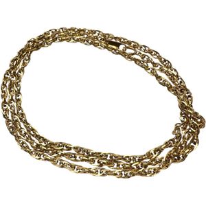 Designer chain necklace (chain only), K18 gold, 14.0g, 60.5cm, women's. [Used]