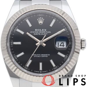 Rolex Datejust 41 Men's Watch Oyster Datejust 41 126334 Box Warranty Card K18WG/SS Men's Watch Black Excellent Condition [Brand New]