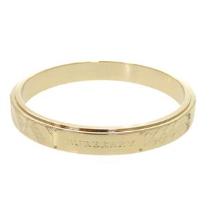 Like New Burberry Logo Metal Gold Bangle Bracelet 1653 [Pre-owned] BURBERRY