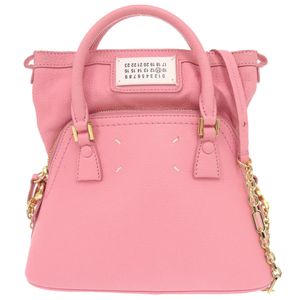 Excellent condition Maison Maison Margiela 5AC Classic Micro Leather Pink 2-Way Handbag Shoulder Bag 1506 [Pre-owned]