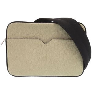 Like New Valextra V-Line Reporter Mini Leather Tundra Green Shoulder Bag 1606 [Used] Valextra