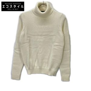 Zanone 7ETJP4 White Wool Turtleneck Knit, Size 44 [Used]