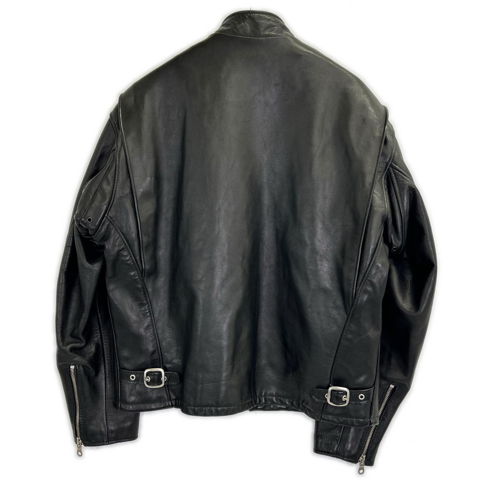 Schott 641 Black Lined Single Rider's Jacket, Size 42 [Used