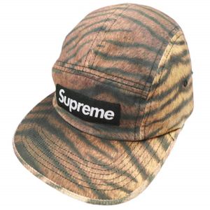 SUPREME 25AW American-made Washed Chino Twill Camp Cap, One Size, Tiger Box Logo, Jet Cap, Hat [Used] [SUPREME]