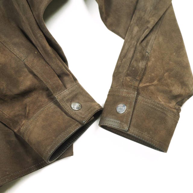 KITH NYC キスニューヨークシティ 25AW Suede Apollo Shirt スエードアポロシャツ 2505006000530 M Derby ラムレザージャケット トップス【中古】【KITH NYC】 KITH NYC キスニューヨークシティ 25AW Suede Apollo Shirt スエードア