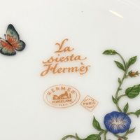 HERMES Flower, Bird, Butterfly Siesta Plate