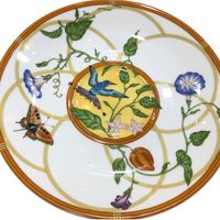 HERMES Flower, Bird, Butterfly Siesta Plate