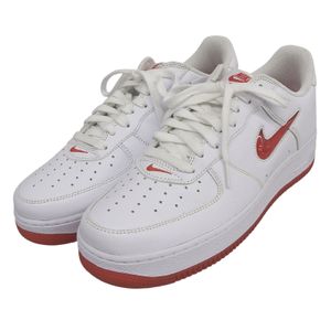 Unused ▲NIKE FN5924-101 Nike Air Force 1 Low Retro Jewel Swoosh Sneakers White/Red RED 28 Men's