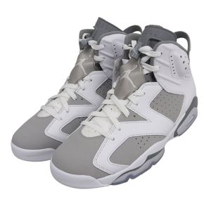 Unused ▲NIKE CT8529-100 AIR JORDAN 6 RETRO Leather High-Top Sneakers White/Grey Size 28 Men's