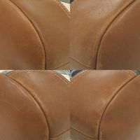 코치 패치 워크 데님 가죽 블루 ブラウン 숄더백 1929 【중고】 COACH