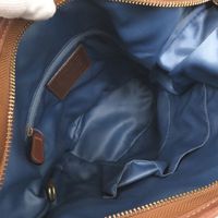 코치 패치 워크 데님 가죽 블루 ブラウン 숄더백 1929 【중고】 COACH