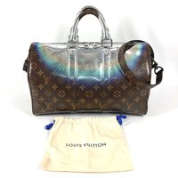 LOUIS VUITTON RFIC 모노그램 메탈릭 네뷸라 키폴 밴드 리에르 35 핸드백